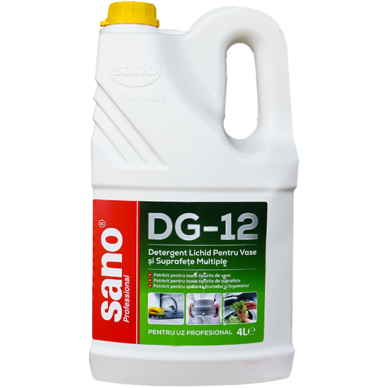 Detergent pentru spălarea vaselor Sano Professional DG-12, 4 litri